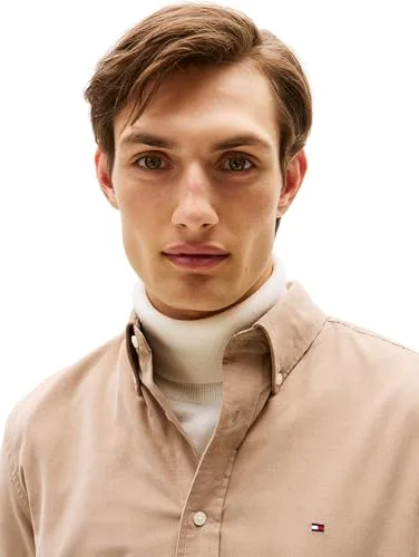 Tommy Hilfiger ▫️ Camisa Solid Corduroy RF Mw0mw40486, manga comprida, para homem (pacote de 1) 3