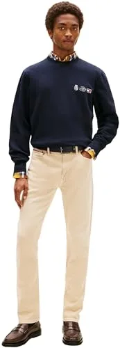 Tommy Hilfiger ▫️ Camisola para homem, tamanho S, com contorno do emblema e gola redonda 5