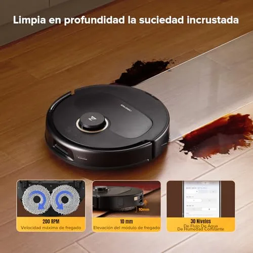 roborock ▫️ Robô aspirador Qrevo S5V com 12 000 Pa de sucção, preto 6