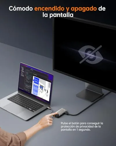 NOVOO ▫️ Hub USB-C 7 em 1, Estação de Acoplamento HDMI 4K a 60, Ethernet, PD 100 W 3