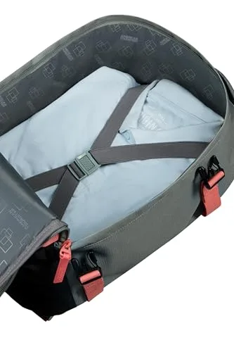 American Tourister ▫️ Take2Cabin - Ryanair Mala de Cabine 25 x 20 x 40 cm, 24 l, 0,50 kg, Bagagem de Mão, Mochila de Avião Tamanho S para Colocar Debaixo do Assento, Grau/Rosa (Sage/Coral) 6