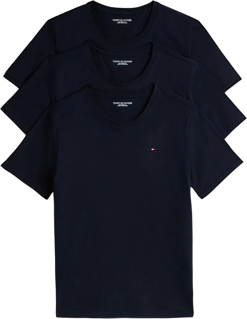 Tommy Hilfiger ▫️ T-Shirts de manga curta Slim Fit para homem, pack de 2