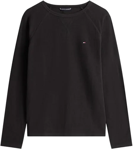 Tommy Hilfiger ▫️ Camisola de manga comprida para homem, com padrão waffle e gola redonda 5