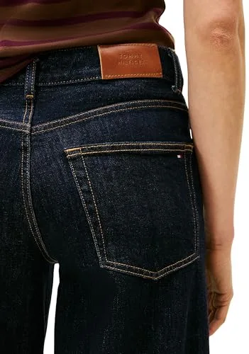 Tommy Hilfiger ▫️ Calças de ganga para mulher, estilo Rinse 70's, perna larga, cintura alta 3