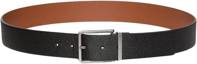 Calvin Klein ▫️ Cinto para homem Fivela de aquecimento 4 cm com fivela retangular
