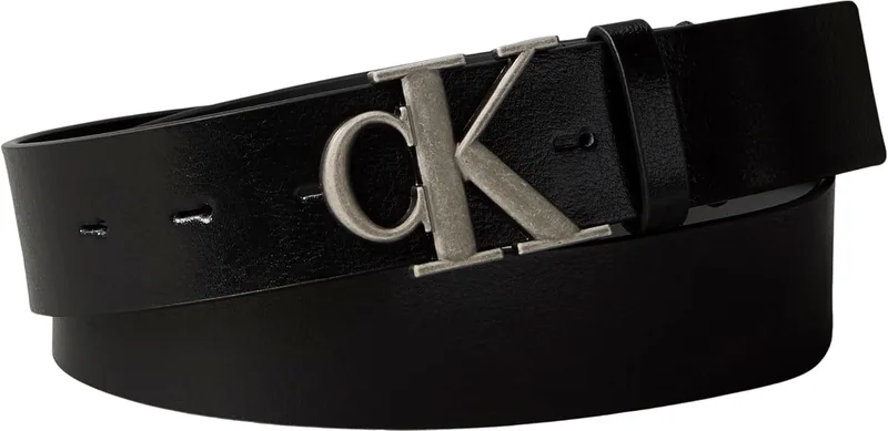Calvin Klein ▫️ Cinto para homem Monogram Buckle 3,5 cm com fivela com monograma