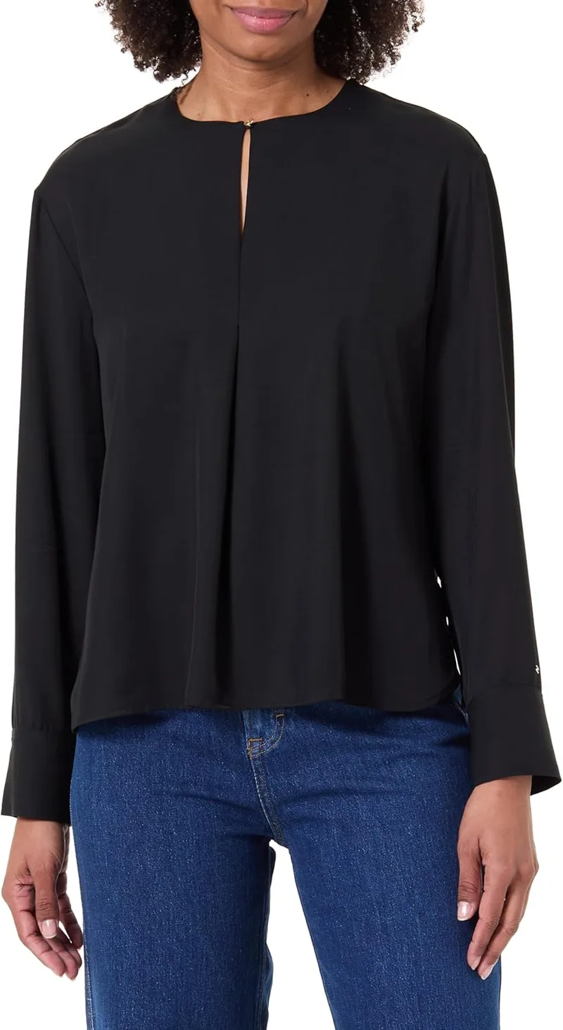 Tommy Hilfiger ▫️ Blusa feminina de corte descontraído com abertura lateral