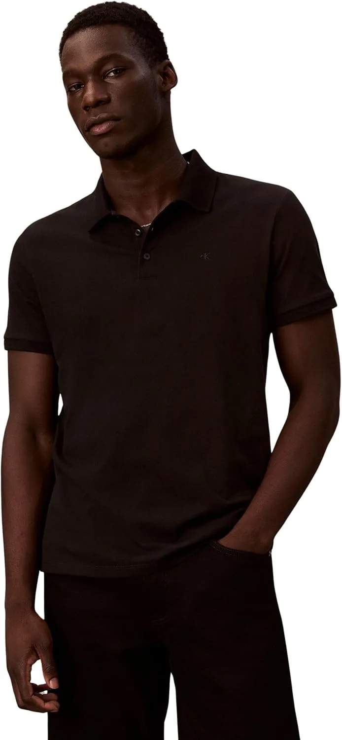 Calvin Klein ▫️ SS Classic Monogram Polo Lv04rd255g Polos para homem