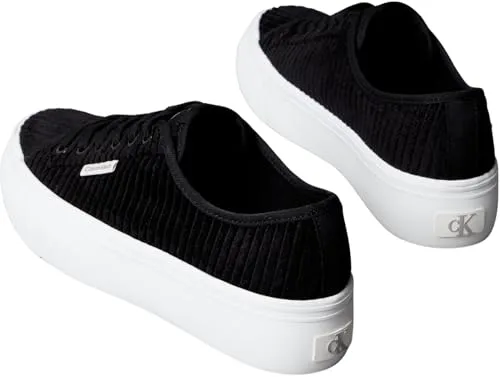 Calvin Klein ▫️ Vulc Flatf Lace Up Corduroy CK Yw0yw02005 Sapatilhas de cano baixo para mulher 2