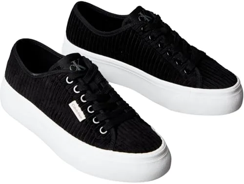 Calvin Klein ▫️ Vulc Flatf Lace Up Corduroy CK Yw0yw02005 Sapatilhas de cano baixo para mulher 3