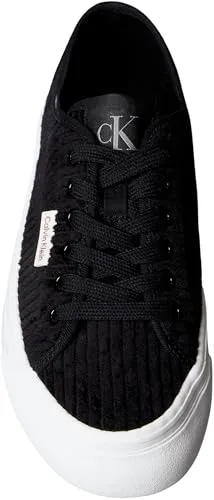 Calvin Klein ▫️ Vulc Flatf Lace Up Corduroy CK Yw0yw02005 Sapatilhas de cano baixo para mulher 4