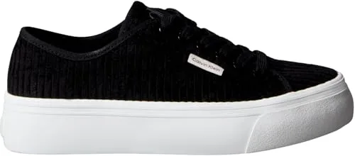 Calvin Klein ▫️ Vulc Flatf Lace Up Corduroy CK Yw0yw02005 Sapatilhas de cano baixo para mulher 5