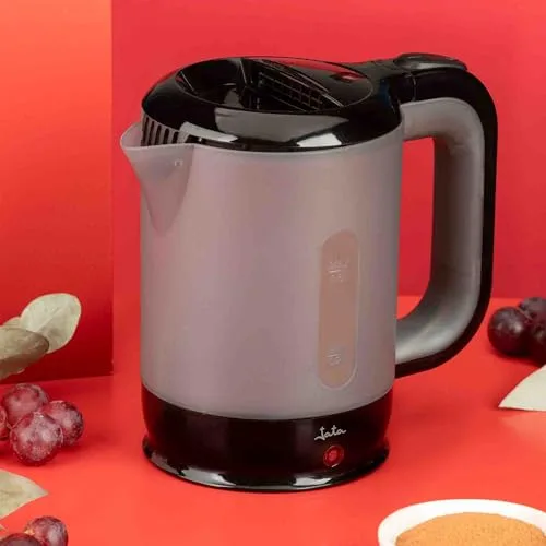 Jata ▫️ JEHA1240 - Fervedor elétrico de água 0,5 L 900 W, mini-fervedor compacto sem BPA, desligamento automático, proteção contra fervura a seco, resistência oculta, indicador de nível de água 2