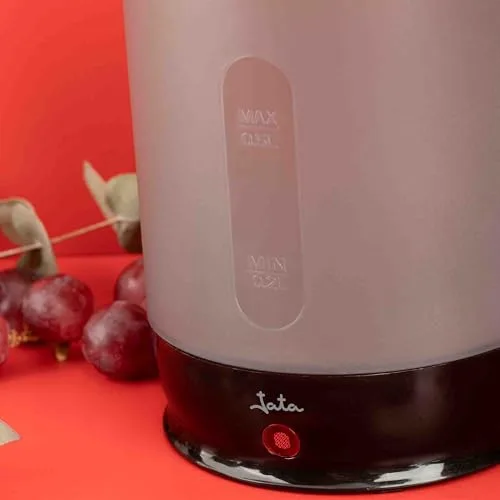 Jata ▫️ JEHA1240 - Fervedor elétrico de água 0,5 L 900 W, mini-fervedor compacto sem BPA, desligamento automático, proteção contra fervura a seco, resistência oculta, indicador de nível de água 3