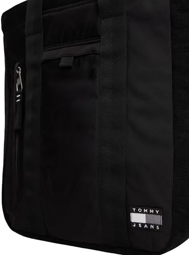 Tommy Jeans ▫️ Mala Tote para Homem «Daily Tech» com fecho de correr, Preto (Black), Tamanho Único 3