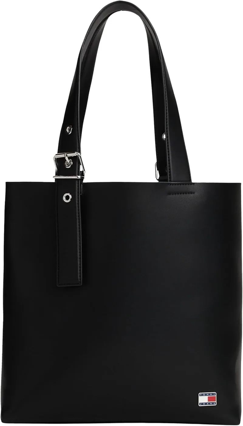 Tommy Jeans ▫️ Tjw Cool Tote Bag Aw0aw17875, Saco Tote para mulher, Preto (preto), Tamanho único