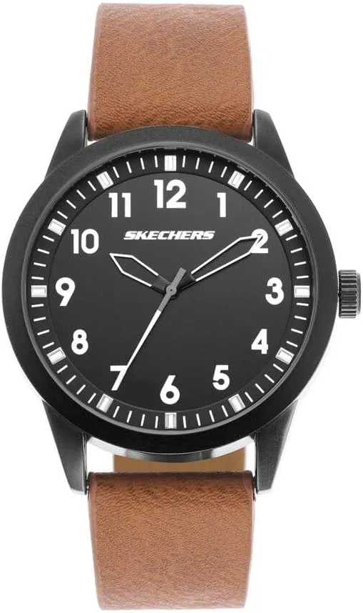 Skechers ▫️ Relógio para homem, mecanismo de quartzo com bracelete sintético ou de liga metálica com contas