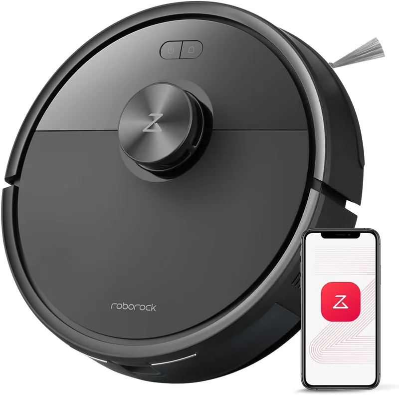 roborock ▫️ Q7 M5 10000 Pa Aspirador de pó robô 2 em 1 e esfregão, aspirador de pó robô com sistema anti-emaranhado duplo, navegação PreciSense LiDAR, controle de aplicativo e comando de voz, preto