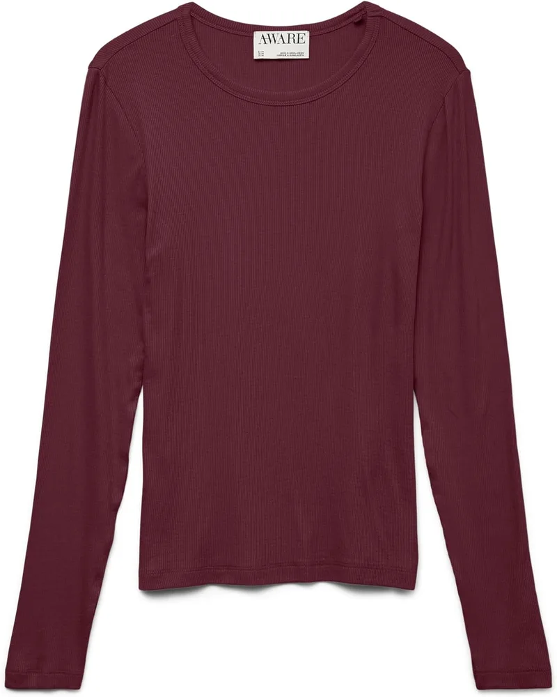 VERO MODA ▫️ Top Awirwina LS com gola redonda Noos Top Awirwina LS com gola redonda Noos para mulher