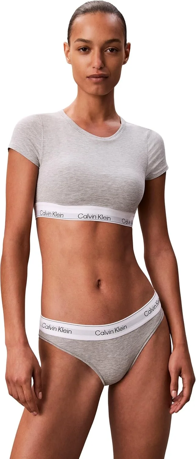 Calvin Klein ▫️ Women's Bralette Bra Closed Neck T-Shirt