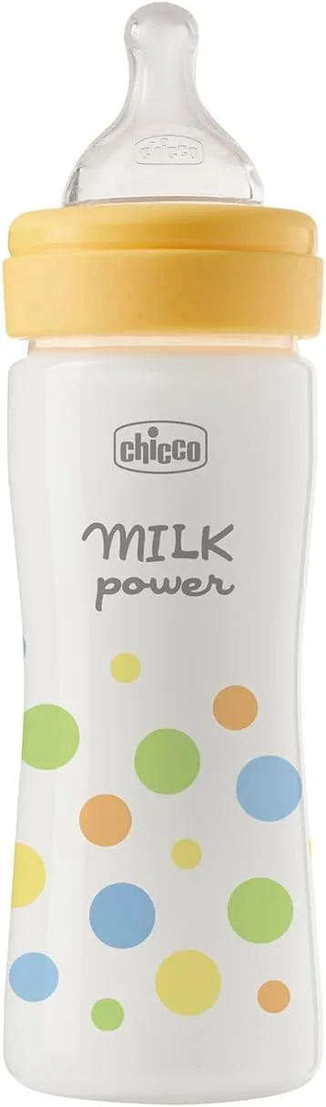 Chicco ▫️ Biberão Perfect Easy de fluxo médio, com tetina Physio em silicone macio e acabamento Soft Sense, anticólicos, reduz o refluxo e a irritabilidade, biberão de plástico de 250 ml, a partir dos 2 meses, para menino