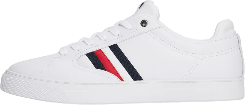 Tommy Hilfiger ▫️ Sneaker with Cupsole Men's Icon Court Stripes Sola em pele