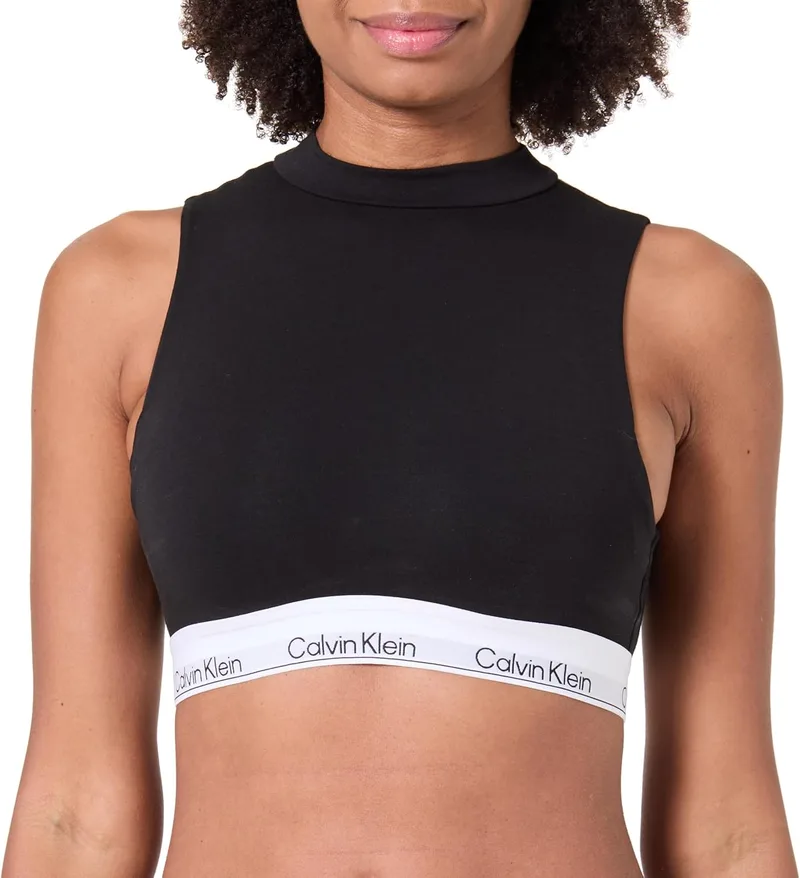 Calvin Klein ▫️ Bralette com gola alta e forro leve Lv00qf8383 para mulher