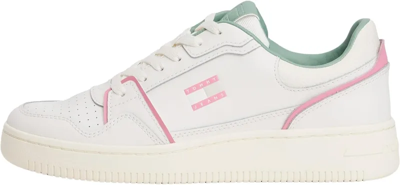 Tommy Jeans ▫️ Tjw Retro Basket Sneaker En0en02839, parte superior baixa, mulher