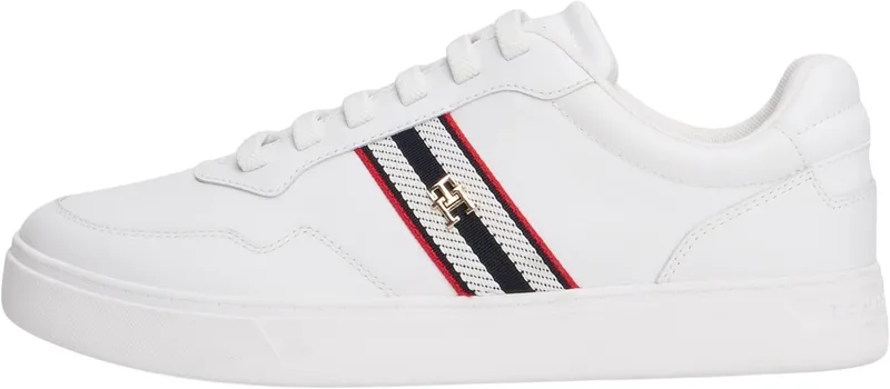 Tommy Hilfiger ▫️ Sneaker with Women's Cupsole Webbing Leather Sole