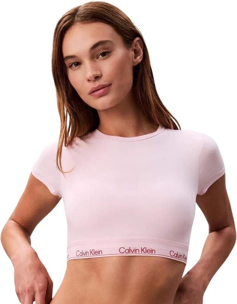 Calvin Klein ▫️ Sutiã Bralette para Mulher, Camiseta com Gola Fechada