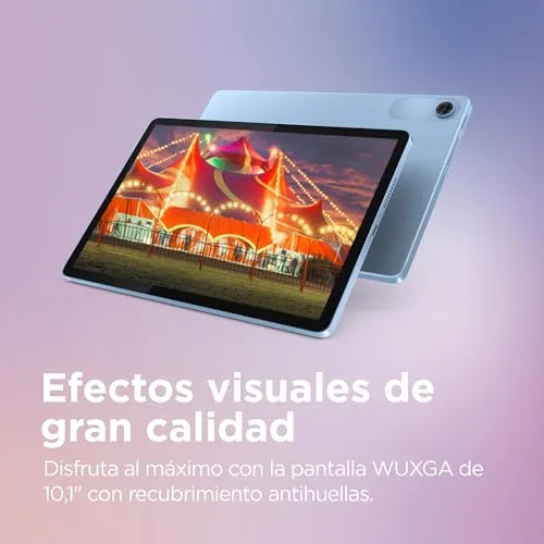 Lenovo ▫️ Tab – Tablet de 10,1" WUXGA (MediaTek Helio G85, 4 GB de RAM, 64 GB, 60 Hz, 2 altifalantes, Wi-Fi 5, Bluetooth 5.3, Android 14) Azul Polar – Inclui capa transparente 5