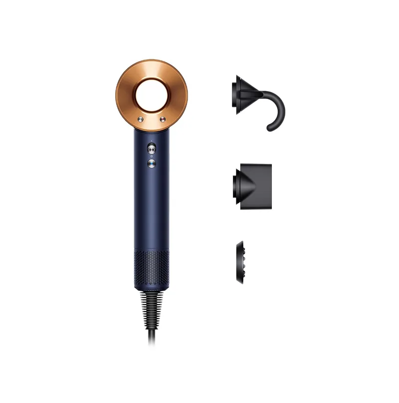 Dyson ▫️ Secador de cabelo Supersonic™ – Liso + Ondulado (Azul da Prússia/Cobre intenso)