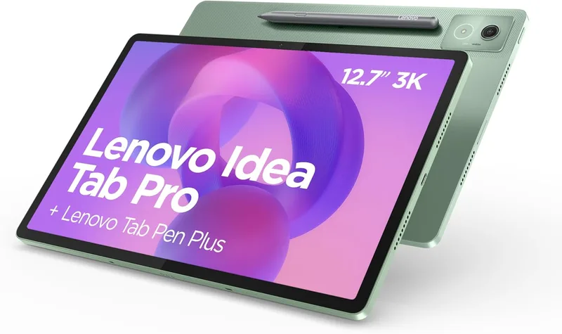 Lenovo ▫️ Idea Tab Pro - Tablet 3K de 12,7" (MediaTek Dimensity 8300, 8 GB de RAM, 256 GB, UFS 4.0, 144 Hz, Wi-Fi 6E, Bluetooth 5.3, Android 14) Verde - Inclui caneta