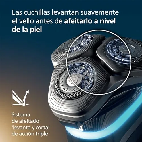 PHILIPS ▫️ i9000 Prestige, Máquina de barbear elétrica para homem, Máquina de barbear para uso a seco e a húmido, Tecnologia SkinIQ, Base de carregamento, Recarregável, Estojo de viagem, Centro de limpeza, XP9202/30 3