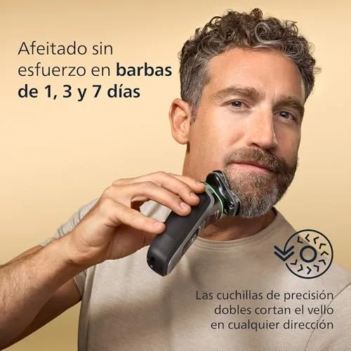 PHILIPS ▫️ i9000 Prestige, Máquina de barbear elétrica para homem, Máquina de barbear para uso a seco e a húmido, Tecnologia SkinIQ, Base de carregamento, Recarregável, Estojo de viagem, Centro de limpeza, XP9202/30 5