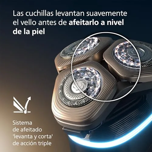 PHILIPS ▫️ i9000 Prestige Ultra, Máquina de barbear elétrica para homem, Máquina de barbear para uso a seco e a húmido, Tecnologia SkinIQ Pro, Base de carregamento, Recarregável, Estojo Premium, Centro de limpeza, XP9405/31 3