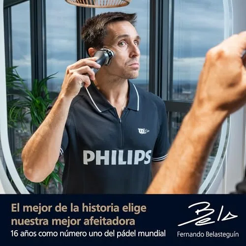 PHILIPS ▫️ i9000, Máquina de barbear elétrica para homem, Máquina de barbear para uso a seco e a húmido, Tecnologia SkinIQ, Base de carregamento, Recarregável, Estojo de viagem, X9000/10 2