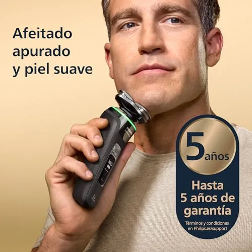 PHILIPS ▫️ i9000 Prestige, Máquina de barbear elétrica para homem, Máquina de barbear para uso a seco e a húmido, Tecnologia SkinIQ, Base de carregamento, Recarregável, Estojo de viagem, Centro de limpeza, XP9207/30 2