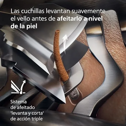 PHILIPS ▫️ i9000 Prestige, Máquina de barbear elétrica para homem, Máquina de barbear para uso a seco e a húmido, Tecnologia SkinIQ, Base de carregamento, Recarregável, Estojo de viagem, Centro de limpeza, XP9207/30 3