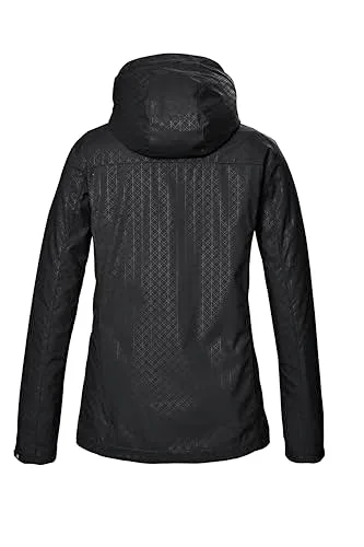 Killtec ▫️ Kos 121 Wmn Sftshll Jckt Grphic Casaco softshell/outdoor com capuz e fecho de correr para mulher 2