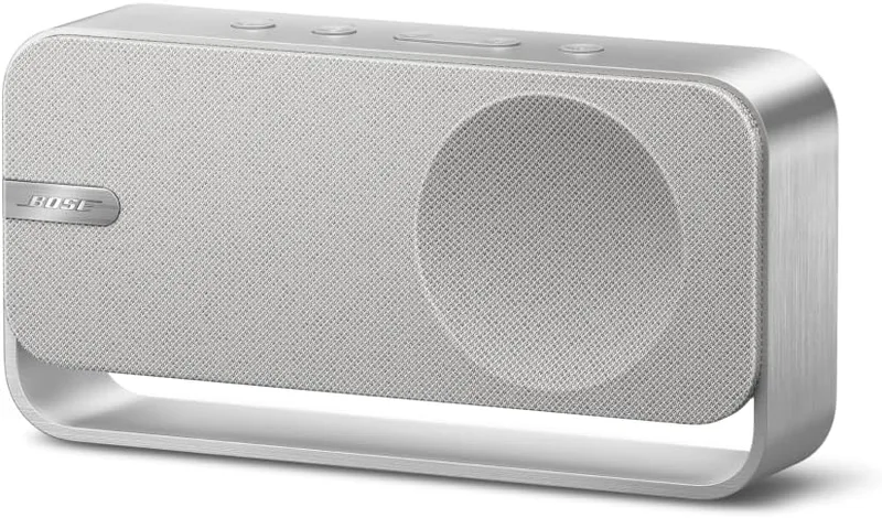 Bose ▫️ Altifalante SoundLink Home, altifalante Bluetooth portátil e sem fios para colocar na prateleira, até 9 horas de autonomia, prateado claro