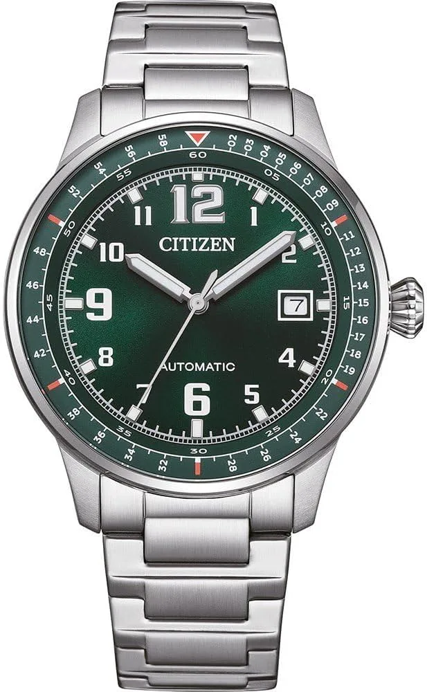 Citizen ▫️ NJ0190 - Relógio automático para homem com bracelete de elos em aço inoxidável e data, disponível em diferentes versões