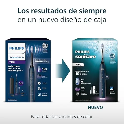 PHILIPS ▫️ Escova de dentes elétrica Sonicare 7100, sónica com aplicação, 4 modos de escovagem e 3 níveis de intensidade, alerta de pressão, SmarTimer, branca, HX7420/08 [Nova Tecnologia] 6