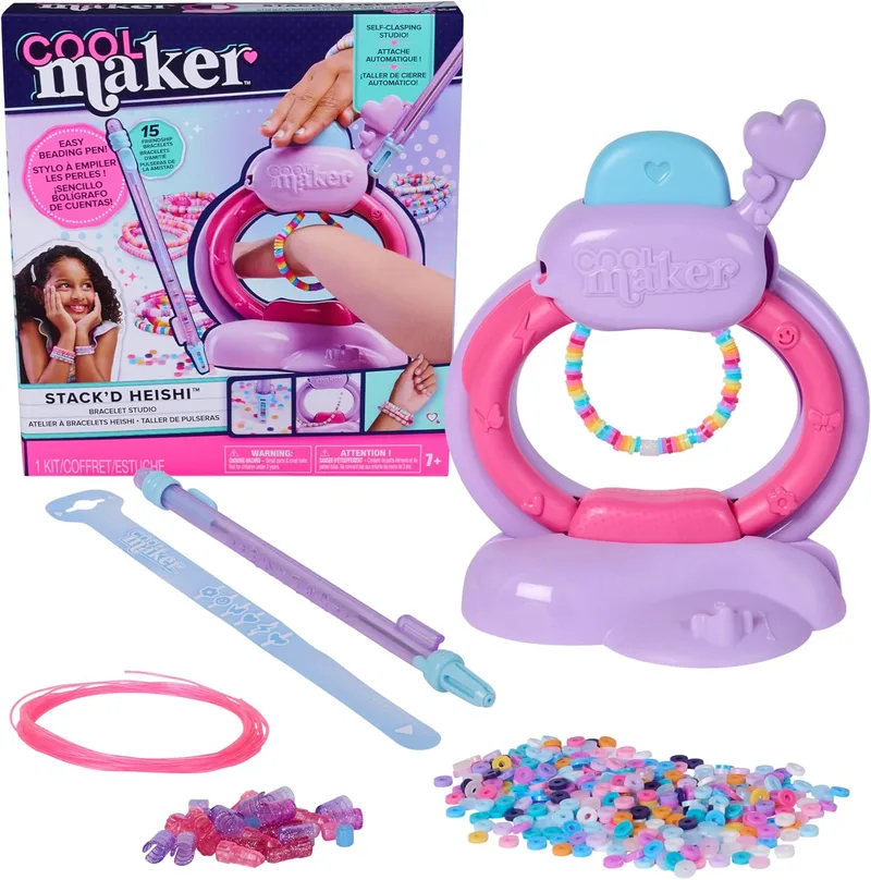 Cool MAKER ▫️ Kit Estúdio Criativo para Fazer Pulseiras Heishi +1200 Contas | Kit para confeção de pulseiras com mais de 1200 contas Heishi e fecho automático. Ideal para trabalhos manuais para crianças a partir dos 7 anos.