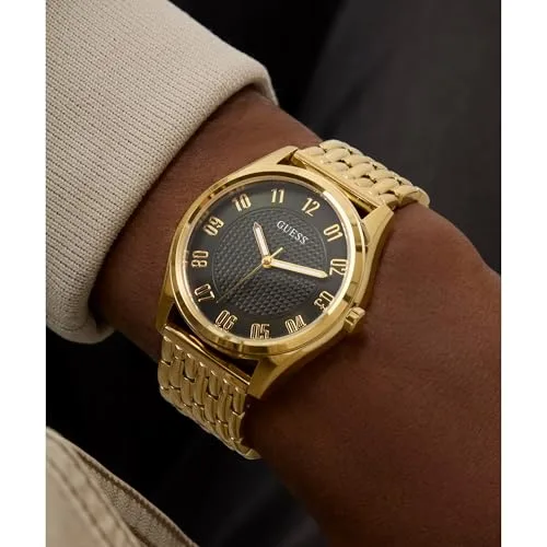 GUESS ▫️ Tate GW0895G2 - Relógio de pulso analógico para homem (quartzo, aço inoxidável, 42 mm, bracelete em aço inoxidável, 5 bar), cor verde 2