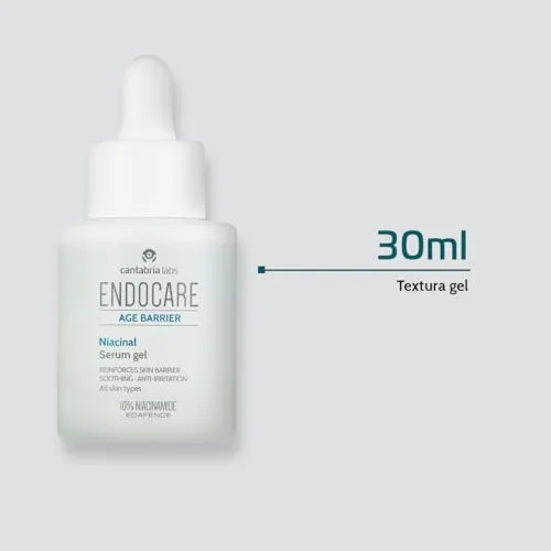 Cantabria Labs ▫️ Endocare Age Barrier Niacinal Serum Gel - 30 ml - Soro em gel com 10% de niacinamida e ácido hialurónico em nanovesículas - Hidrata, acalma e reforça a barreira cutânea 7