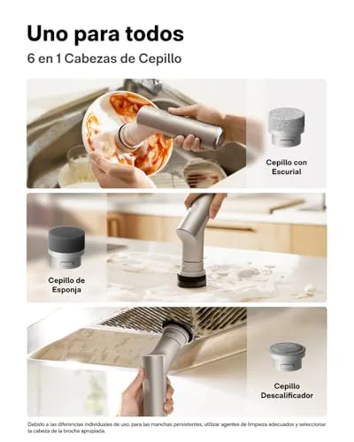 HOTO ▫️ Esfregão giratório elétrico, IPX7, escova impermeável de corpo inteiro, esfregão sem fios para casa de banho com 9 cabeças, até 22 polegadas-libras 5