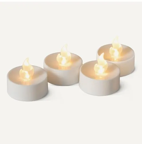 Amazon Basics ▫️ Velas LED sem chama alimentadas a pilhas, com pilhas incluídas, embalagem de 24 unidades, 3,65 cm (diâmetro) x 3,34 cm (altura), preto/branco 3