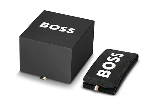 BOSS ▫️ Relógio analógico de quartzo para homem da coleção Principle, com bracelete em pele ou aço inoxidável, disponível em preto, castanho, azul, verde ou cinzento 4