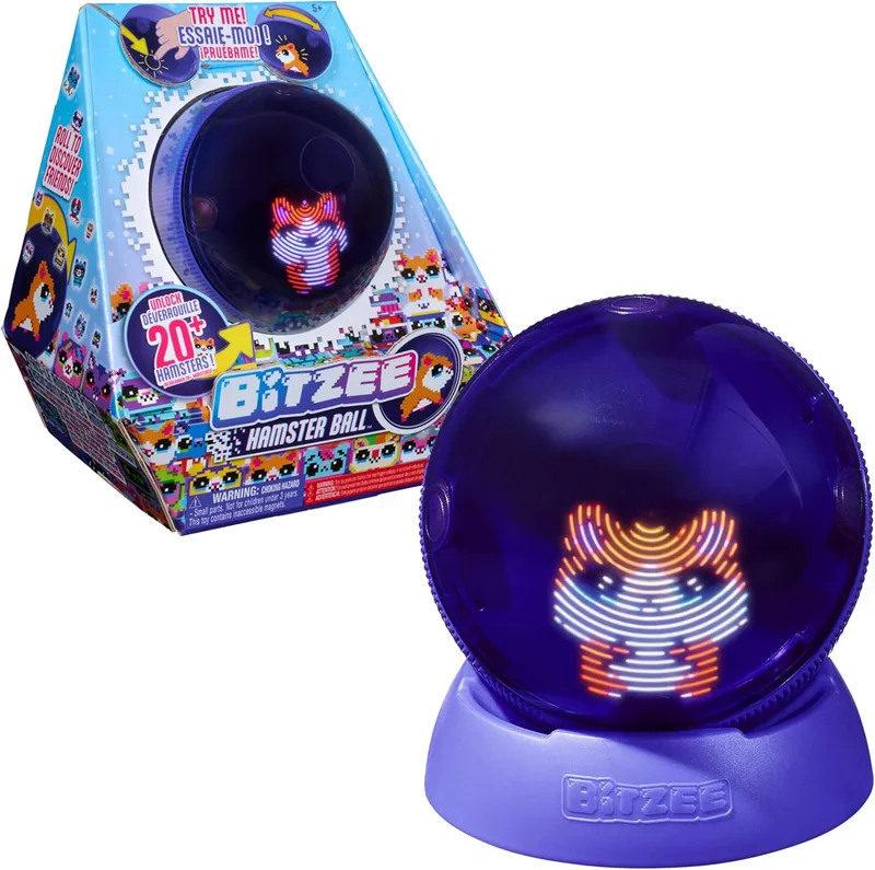 Bitzee ▫️ Mascote Digital Hamster Ball - Mascote Virtual com 20 Hamsters - Mascote Interativa que Rola e Reage ao Toque, com Interações e Sons - Brinquedos para Crianças a partir dos 5 Anos